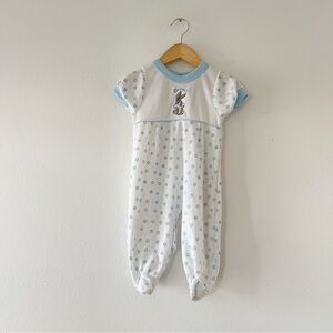 VINTAGE | Looney Tunes Bugs Bunny Baby One Piece Outfit | 9 mos